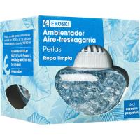 Ambientador de perles per a roba neta EROSKI, ampolla 110g