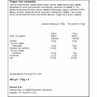 Iogurt caramel grec DANONE, pack 4x110 g