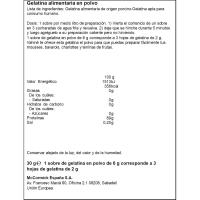 Gelatina en pols VAHINÉ, caixa 30 g