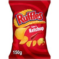 Patata ondulada sabor quètxup RUFFLES, bossa 150 g