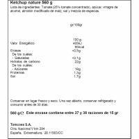 Quétxup EROSKI, pot 560 g