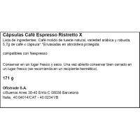 Cafè Espresso Ristretto comp. Nespresso LAVAZZA, caixa 30 u