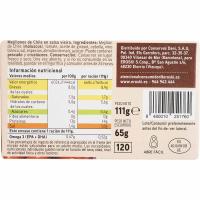 Mejillones chilenos en salsa vieira 14/18 EROSKI, lata 111 g