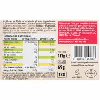 Musclos xilens picants 14/18 EROSKI, llauna 111 g