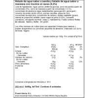 Helado sabor sandía PIRULO, pack 4x73 ml