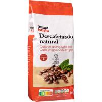 Café grano descafeinado EROSKI BASIC, paquete 1 Kg