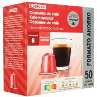 Cafè espresso descafeïnat comp. Nespresso EROSKI, caixa 50 u