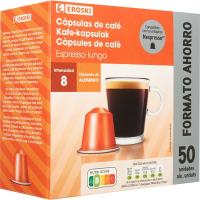 Càpsules espresso lungo EROSKI, caixa 50 u