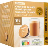 Cafè amb llet compatible Dolce Gust EROSKI, caixa 26 u