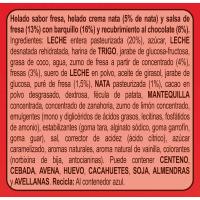 Gelat Con sabor maduixa i crema nata CORNETTO, pack 4x90 ml