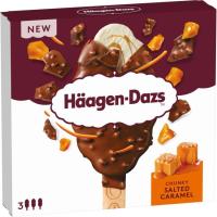 Gelat Bombó Chuncky Salted Caramel HAAGEN DAZS, pack 3x80 ml