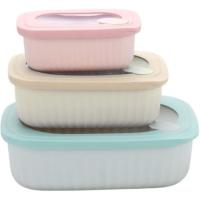 Hermètic rectangular, lliure BPA, 1600/850/380 ml, soft CASTEY, set 3 u