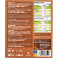 Pols de nata i xocolata EROSKI, pack 8x35 g