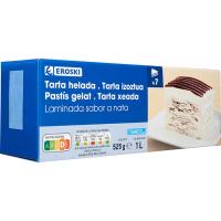 Tarta helada laminada de nata EROSKI, caja 1 litro