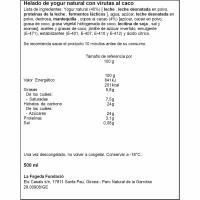 Helado de yogur con copos al cacao LA FAGEDA, tarrina 500 ml