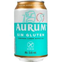 Cerveza sin gluten AURUM, lata 33 cl Cerveza sin gluten AURUM, lata 33 cl
