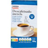 Café molido descafeinado mezcla EROSKI BASIC, paquete 250 g Café molido descafeinado mezcla EROSKI BASIC, paquete 250 g