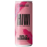 Refresco de kombucha sabor frutos rojos MIWI, lata 25 cl Refresco de kombucha sabor frutos rojos MIWI, lata 25 cl