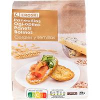 Panecillos multicereales EROSKI, bolsa 250 g