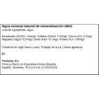 Aigua mineral natural FONTSENY, garrafa 8 litres
