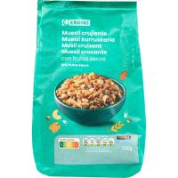 Muesli crujiente con frutos secos EROSKI, bolsa 500 g Muesli crujiente con frutos secos EROSKI, bolsa 500 g