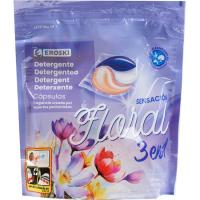 Detergent en càpsules 3n1 sensacion floral EROSKI, 24 dosi Detergent en càpsules 3n1 sensacion floral EROSKI, 24 dosi
