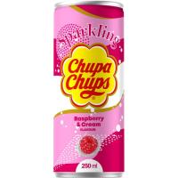 Refresco sabor frambuesa y nata CHUPA CHUPS, lata 25 cl Refresco sabor frambuesa y nata CHUPA CHUPS, lata 25 cl