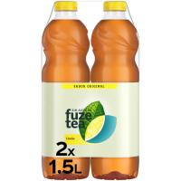 Refresco de té al limón sin azúcar FUZE TEA, pack 2x1,5 litros