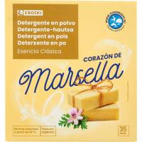 Detergent en pols aroma marsella EROSKI, caixa 35 dosi
