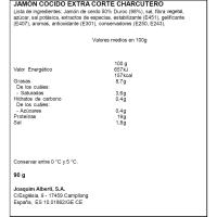 Pernil cuit extra 50% duroc 98% carni LA SELVA, safata 90 g