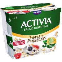 Bifidus de avena y frutos rojos ACTIVIA, pack 4x115 g Bifidus de avena y frutos rojos ACTIVIA, pack 4x115 g