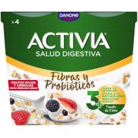 Bifidus de avena y frutos rojos ACTIVIA, pack 4x115 g