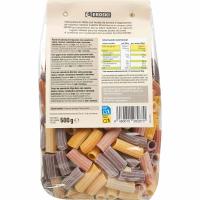Maccheroni 5 colori EROSKI, paquet 500 g