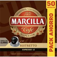 afé Ristrettro compatible con Nespreso MARCILLA, caja 50 uds afé Ristrettro compatible con Nespreso MARCILLA, caja 50 uds