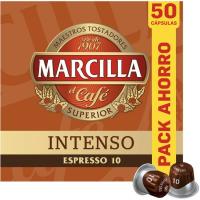 Café intenso compatible con Nespresso MARCILLA, caja 50 uds