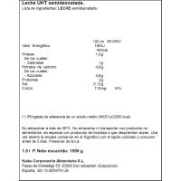 Llet ampolla semidesnatada KAIKU, ampolla 1,5 litres