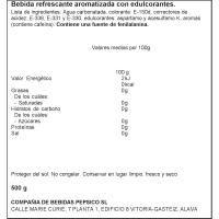 Refresc de cola sense sucre PEPSI, botellín 50 cl