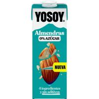 Beguda vegetal ametlla 0% YOSOY, brik 1 litre
