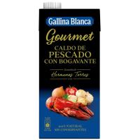 Brou gourmet de peix amb llamàntol GALLINA BLANCA, brik 1 litre