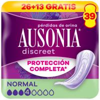 Compresas de inconti. normal AUSONIA DISCREET, paquete 39 uds Compresas de inconti. normal AUSONIA DISCREET, paquete 39 uds