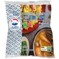 Preparado de marisco para paella y sopa DELFÍN, bolsa 600 g Preparado de marisco para paella y sopa DELFÍN, bolsa 600 g
