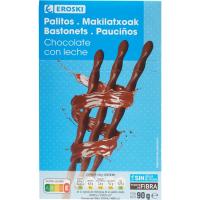 Palitos de chocolate con leche EROSKI, caja 90 g Palitos de chocolate con leche EROSKI, caja 90 g