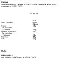Cecina PALCARSA, sobre 80 g