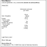 Vino Blanco Verdejo D.O. Rueda EL PERRO FLACO, botella 75 cl