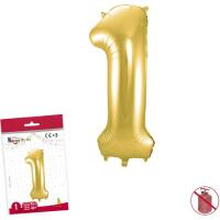 Globo metal·litzat color or 40 cm nº1 GLOBOLANDIA, 1 u