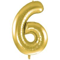 Globo metal·litzat color or 40 cm nº6, GLOBOLANDIA, 1 u