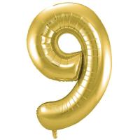 Globo metal·litzat color or 40 cm nº9 GLOBOLANDIA, 1 u