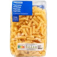 Pasta d`espirals EROSKI, paquet 500 g Pasta d`espirals EROSKI, paquet 500 g