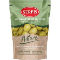 Aceitunas verdes manzanilla sin hueso SERPIS NATURE, bolsa 75 g Aceitunas verdes manzanilla sin hueso SERPIS NATURE, bolsa 75 g