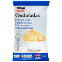 Patates fregides ondulades EROSKI Basic, bossa 150 g Patates fregides ondulades EROSKI Basic, bossa 150 g